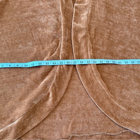 BB Dakota Brown Crushed Velvet Batwing Open‎ Front Hooded Casual Cardigan, M - Picture 10 of 10